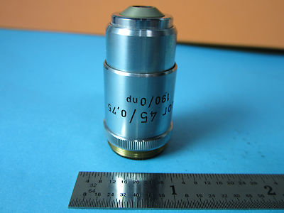 Optical Microscope Part Objective Reichert Austria Fluotar 45X Optics