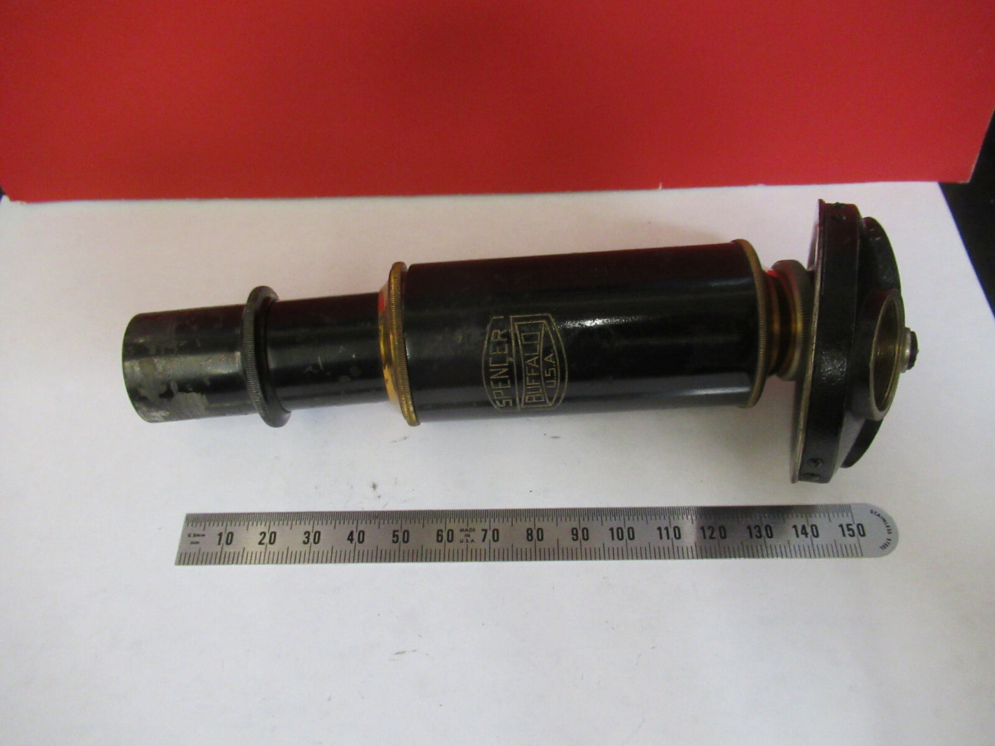 Antique Spencer Lens Co. Buffalo Tubus + Nosepiece Microscope Part