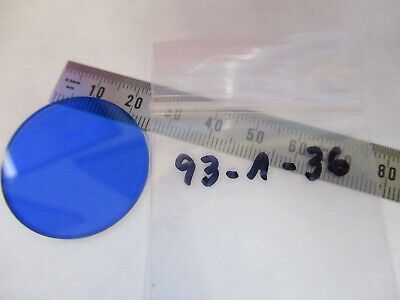 OPTICAL GLASS BLUE FILTER MICROSCOPE PART OPTICS AS PICTURED #93-A-36