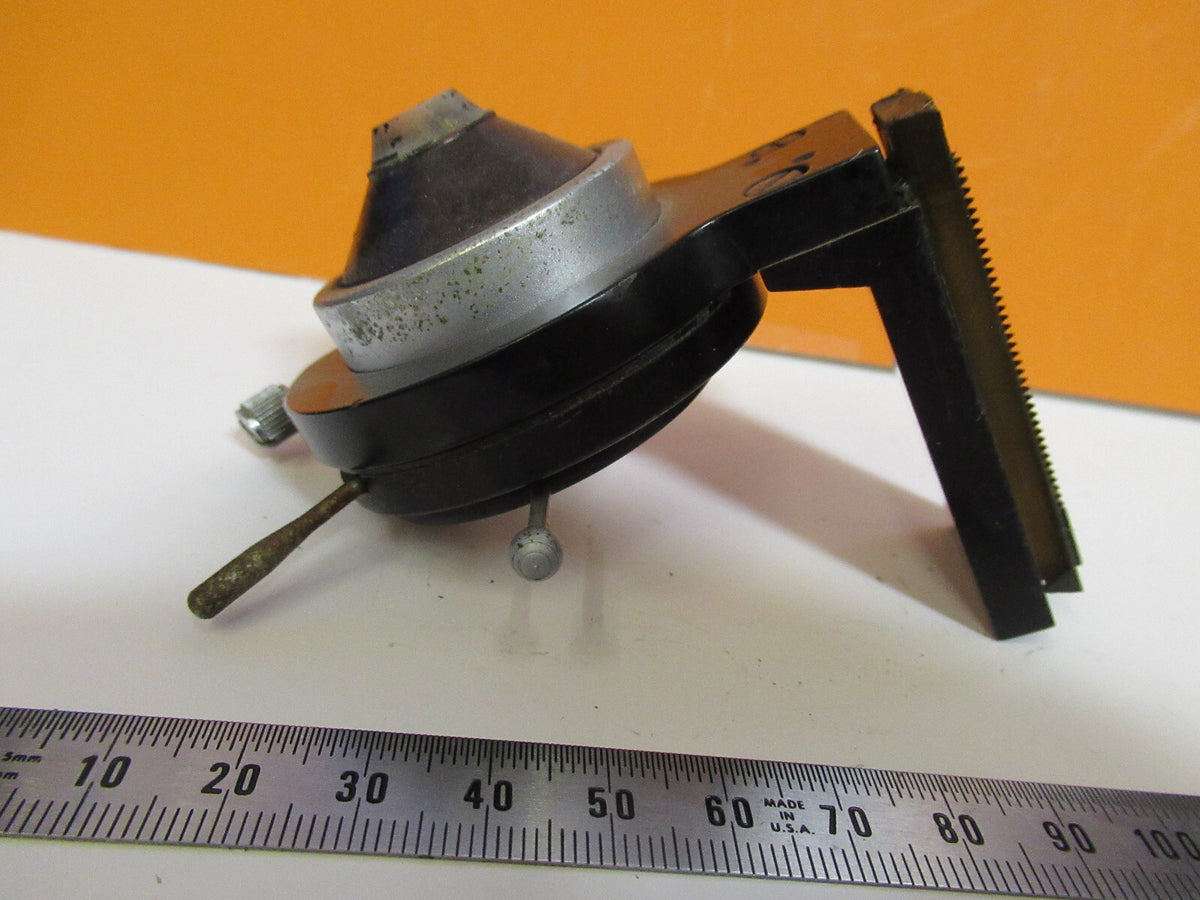 COOKE UK ENGLAND CONDENSER + IRIS + HOLDER MICROSCOPE PART AS PICTURED Y2-A-27