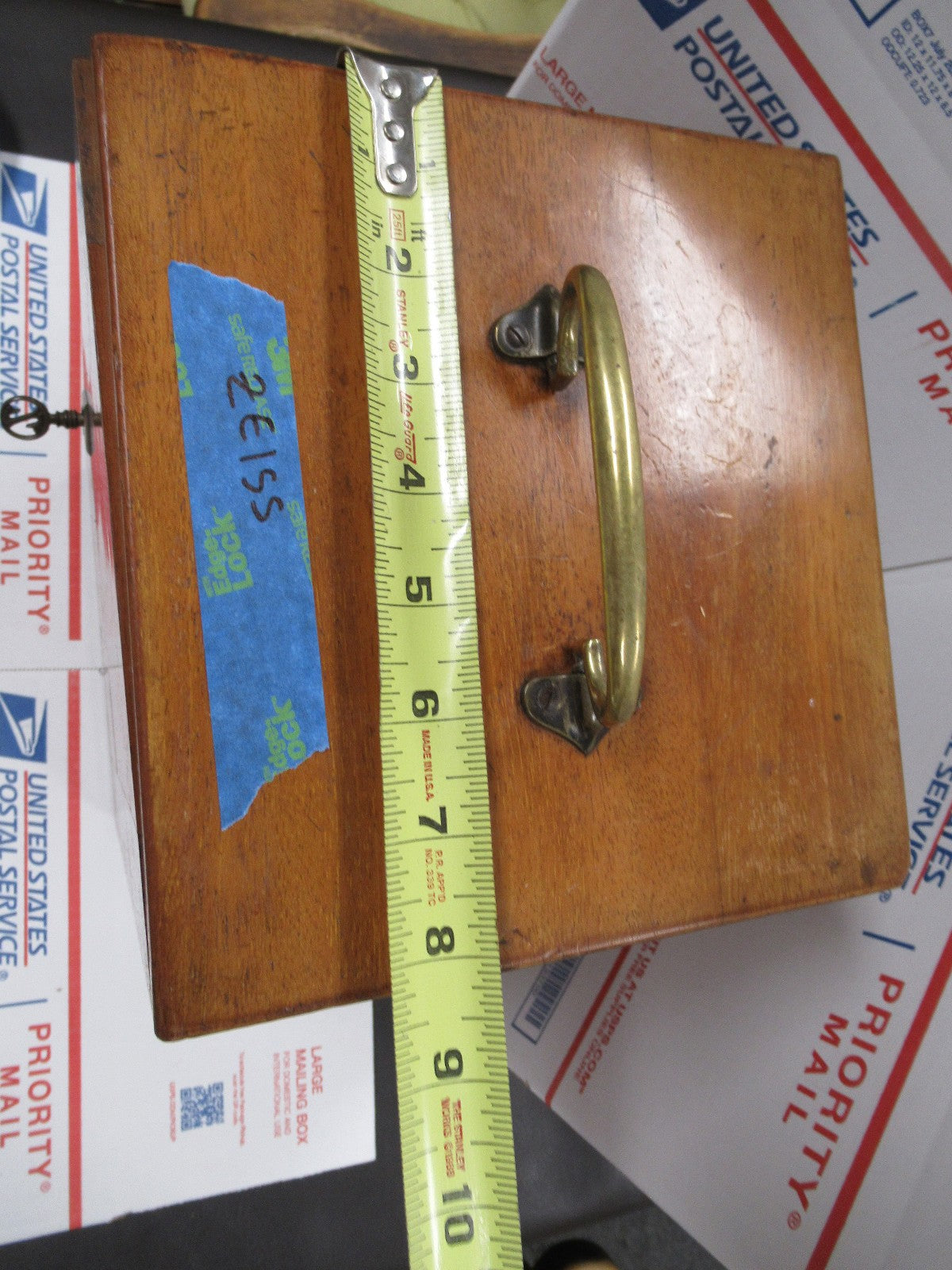 ANTIQUE WOOD CABINET EMPTY CARL ZEISS  1900's with key  MICROSCOPE PART TA-5-c