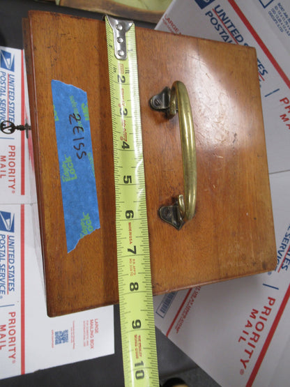ANTIQUE WOOD CABINET EMPTY CARL ZEISS  1900's with key  MICROSCOPE PART TA-5-c