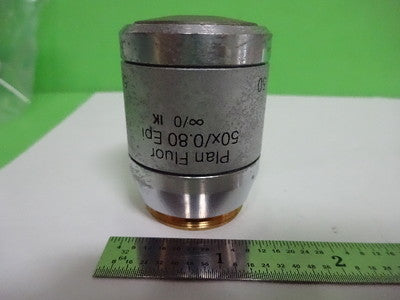MICROSCOPE PART REICHERT POLYVAR OBJECTIVE DIC 50X FLUOR EPI OPTICS AS IS #AI-23