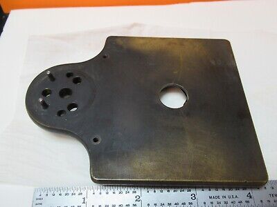 ANTIQUE BAUSCH LOMB BRASS STAGE 1890's MICROSCOPE PART AS PICTURED &17-A-66