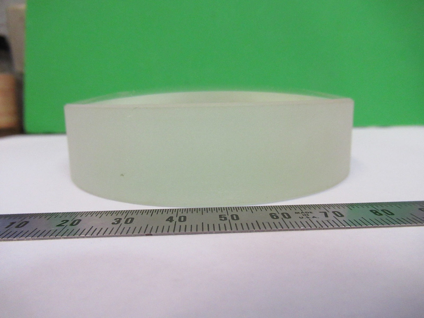 HUGE OPTICAL PLANO CONVEX THICK GLASS MIL SPEC OPTICS AS PICTURED V3-A-04