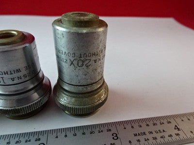 LOT 3 EA BAUSCH LOMB OBJECTIVES MICROSCOPE PART AS IS &2-A-24