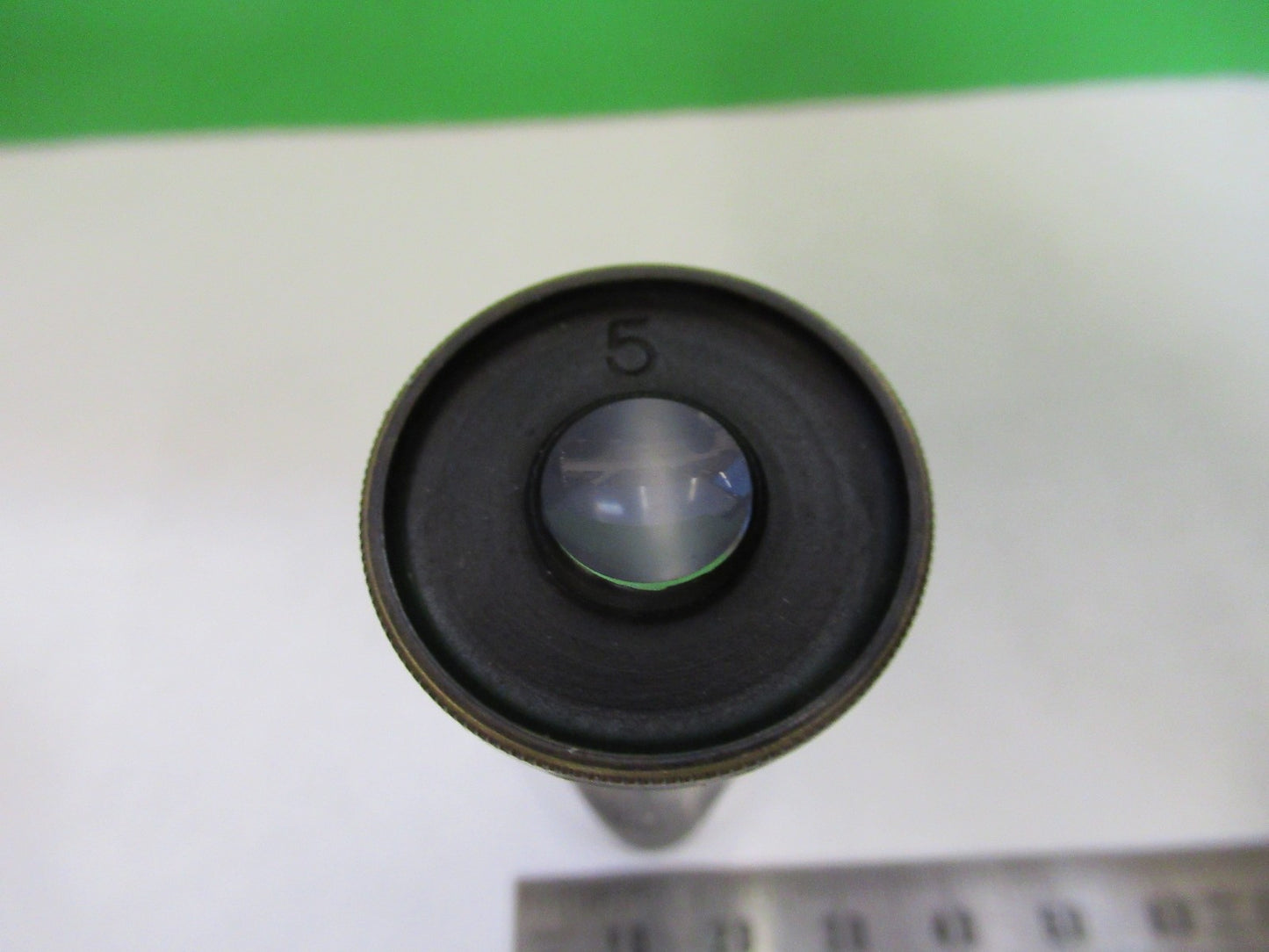 ANTIQUE BAUSCH LOMB EYEPIECE 5X OPTICS MICROSCOPE PART AS PICTURED  U8-A-94