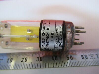 RARE ANTIQUE JAMES KNIGHTS JK 100KC CADI QUARTZ CRYSTAL GLASS PKG AS PIC 3-DT-A1