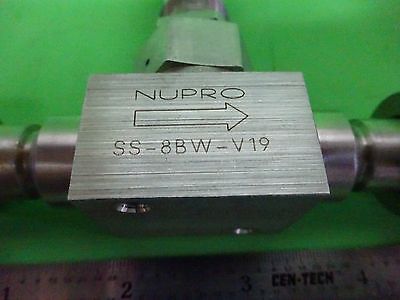 NUPRO VACUUM VALVE STAINLESS STEEL SS-88W-19V AS IS BIN#3K-FT-13