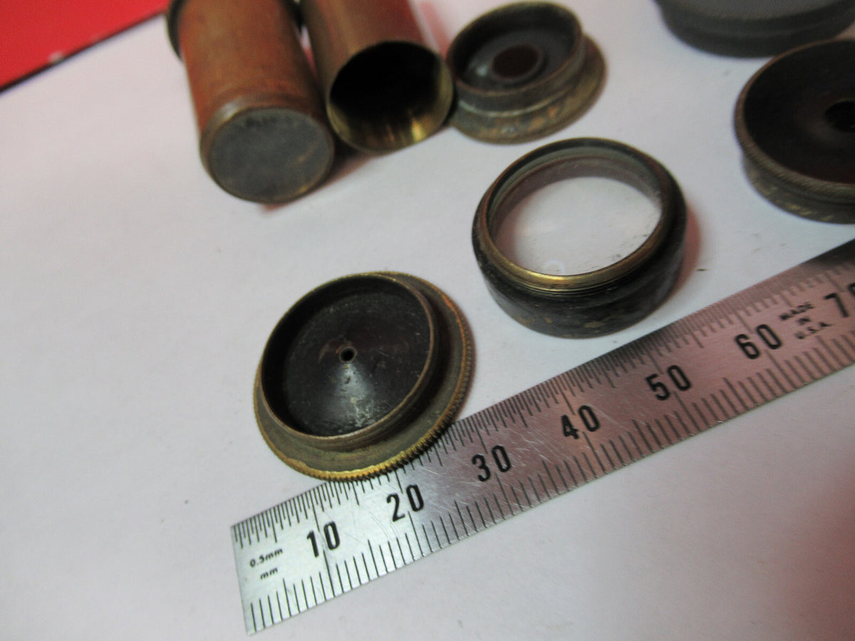 ANTIQUE BRASS LOT VERY OLD SCOPES MICROSCOPE PART AS PICTURED S3-B-05