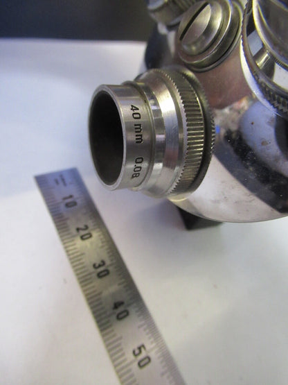 BAUSCH LOMB nosepiece + 3 objectives OPTICS MICROSCOPE PART AS PIC  z7-b-16