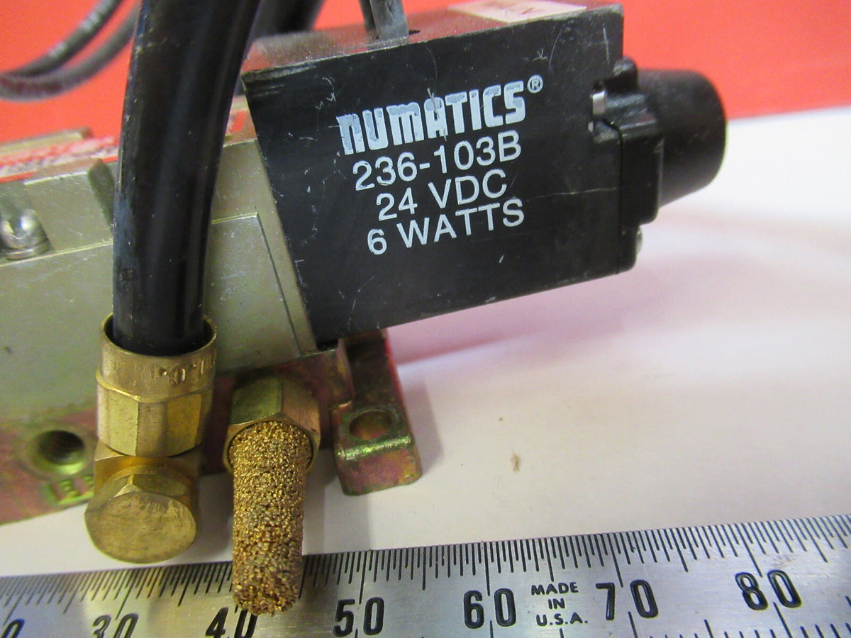 NUMATICS AIR VALVES ASSEMBLY SOLENOID 24V 236-103B PICTURED G4-A-20