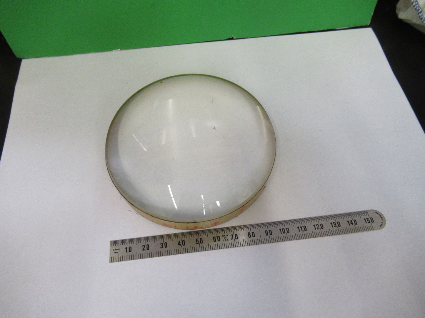 HUGE OPTICAL PLANO CONVEX THICK GLASS MIL SPEC OPTICS AS PICTURED V3-A-05