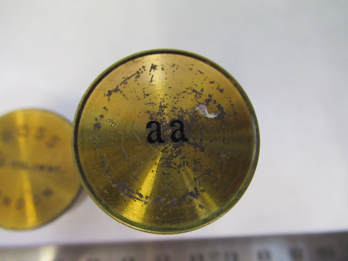 ROSS LONDON EMPTY CANISTER ANTIQUE BRASS OBJECTIVE MICROSCOPE AS PIC S1-B-71