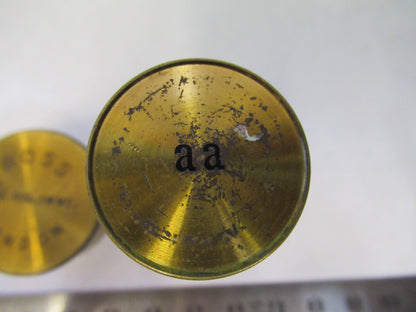 ROSS LONDON EMPTY CANISTER ANTIQUE BRASS OBJECTIVE MICROSCOPE AS PIC S1-B-71
