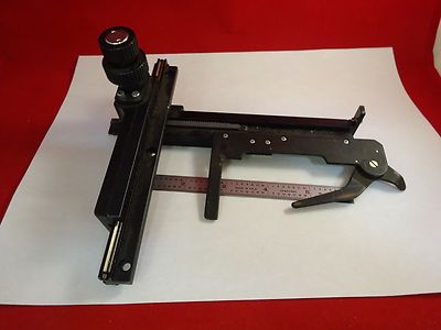 MIKROSKOP-TEILSTAGE-MIKROMETER-PROBENHANDHABUNG WIE BESEHEN BIN#K8a-B-01