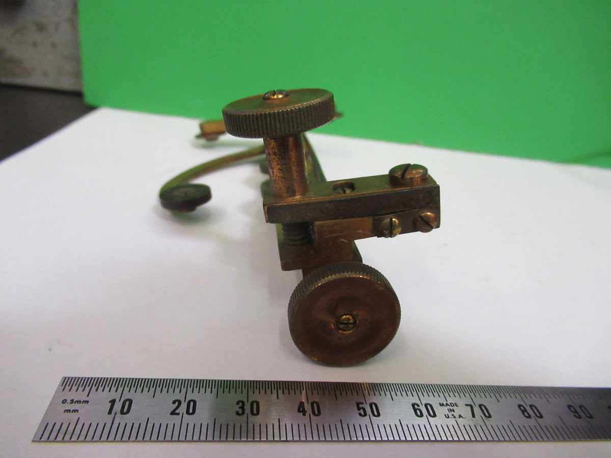 Antique J. J. Swift & Son London Brass Stage Clips Xy Microscope Part