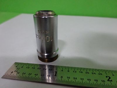 MICROSCOPE PART OBJECTIVE ZEISS GERMANY 10X  OPTICS AS IS BIN#W8-56