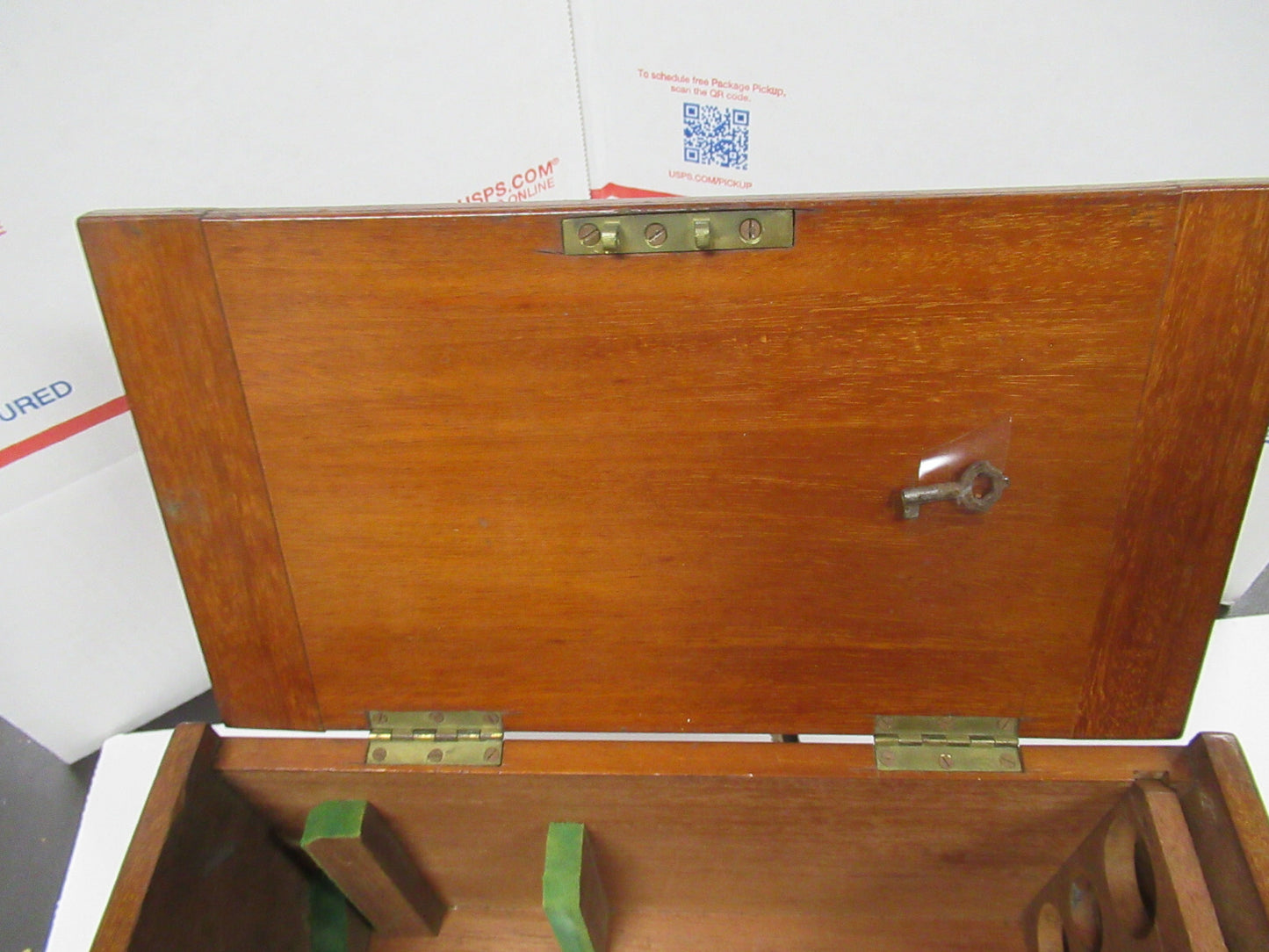 EMPTY BECK UK WOOD CABINET ANTIQUE MICROSCOPE PART AS PICTURED #TB-3