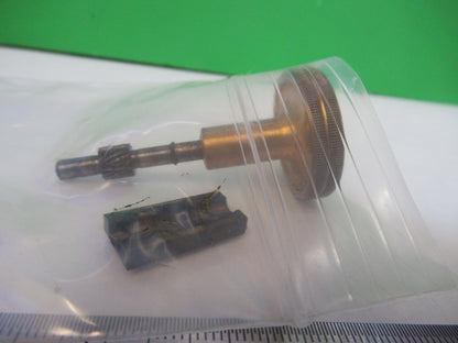 ANTIQUE BRASS LEITZ GERMANY STAGE CONDENSER MICROSCOPE PART AS PICTURED Y4-FT-96