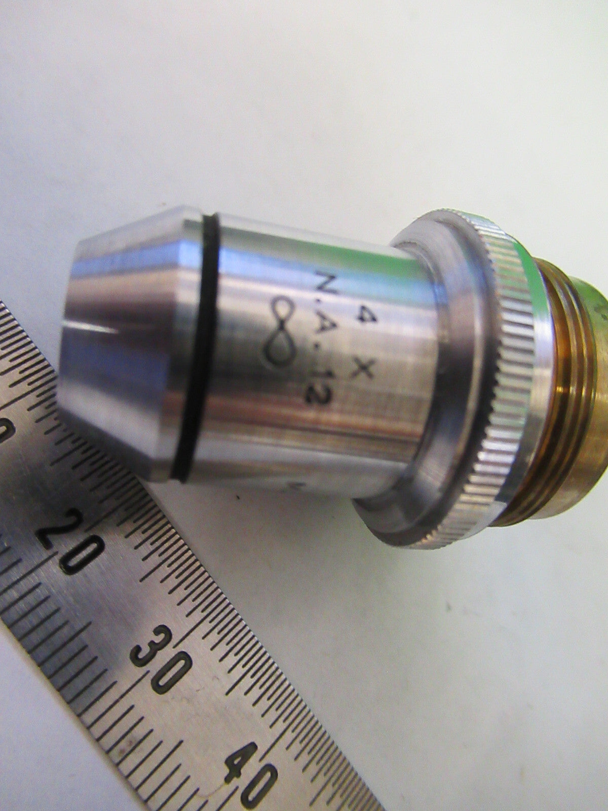 SPENCER 4X OBJECTIVE INFINITY OPTICS LENS MICROSCOPE PART AS PICTURED S1-B-48