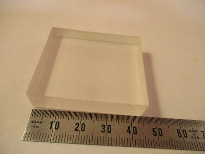 OPTICAL FLAT GLASS BLOCK DULL POLISHED SIDES OPTICS AS PICTURED &FT-4-47B
