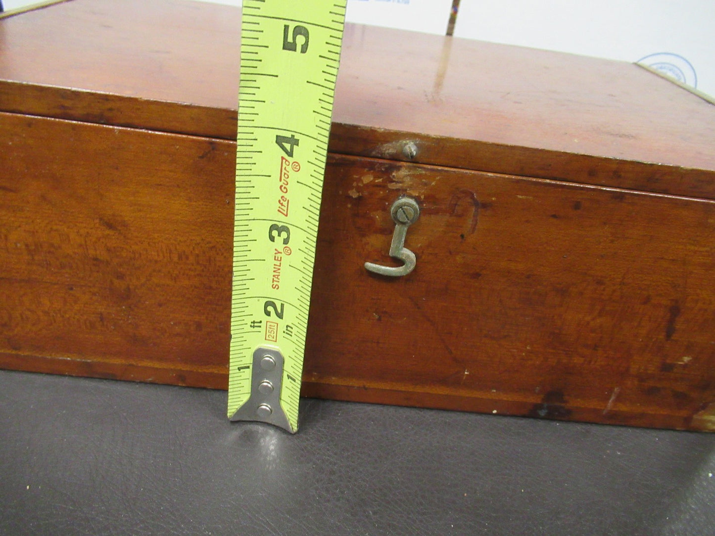 ANTIQUE WOOD CABINET EMPTY TIGHE MICHIGAN MICROSCOPE PART ta-5