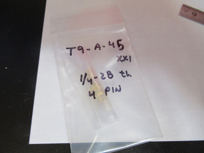 CONNECTOR 1/4-28 FOUR PINS for  TRIAXIAL CABLE SENSORS  AS PICTURED  T9-A-45