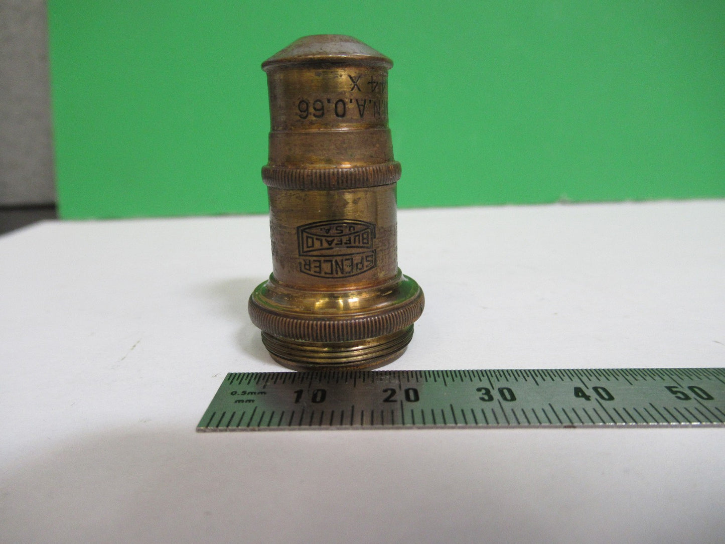 ANTIQUE BRASS SPENCER AO OBJECTIVE MICROSCOPE PART AS PICTURED T6-A-45