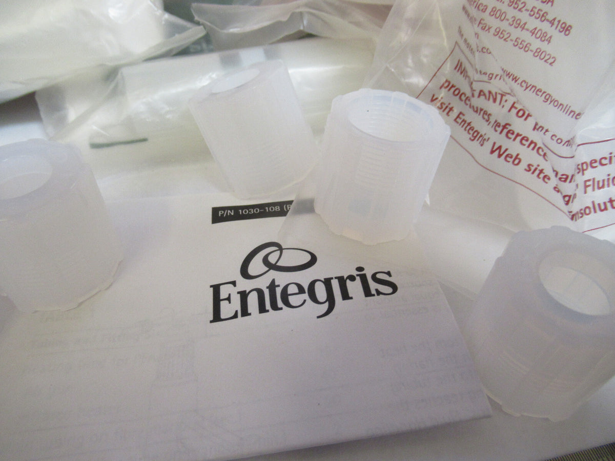 ENTEGRIS FLUOROWARE LOT TEFLON FITTINGS PARTS AS PICTURED  &81-B-17