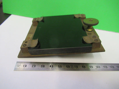Antique Brass Stage Table Unknown Rare Microscope Part