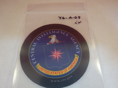 COLLECTABLE GLASS COASTER CIA CENTRAL INTELLIGENCE AGENCY AS IS #Y6-A-07
