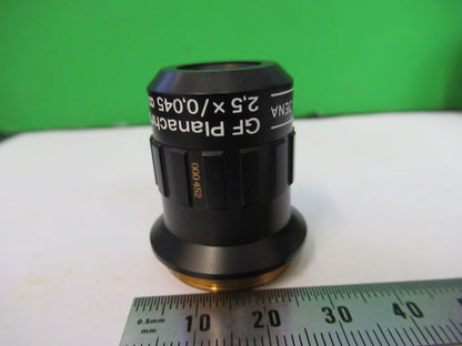 AUS JENA GERMANY INFINITY OBJECTIVE 2.5X PLANACHROMAT MICROSCOPE PART T2-A-11