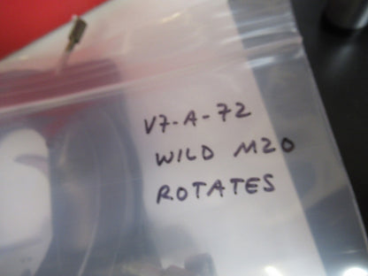 WILD SWISS HEERBRUGG STAGE TABLE XY ROTATES MICROSCOPE PART AS PICTURED V7-A-72