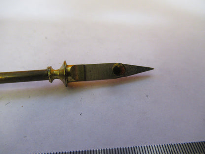 ANTIQUE BRASS ENGLAND RJ BECK SAMPLE HOLDER MICROSCOPE PART AS PICTURED Y2-A-74