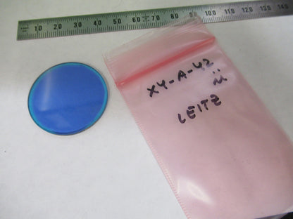 OLD LEITZ WETZLAR BLUE GLASS FILTER OPTICS MICROSCOPE PART AS PICTURED X4-A-42