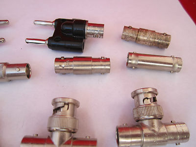 Lot 11 Ea Connector BNC T's and Adaptors RF Microwave or Dmm Tester Bin #7C xii