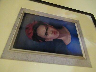 FRIDA KAHLO MEXICAN SELF-PORTRAIT 1945 REPRODUCTION FRAMED NICE HOME DECOR #LOB4
