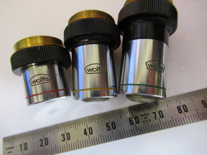 LOT WOLFE OBJECTIVE  LENS MICROSCOPE PART AS PICTURED Y1-A-57