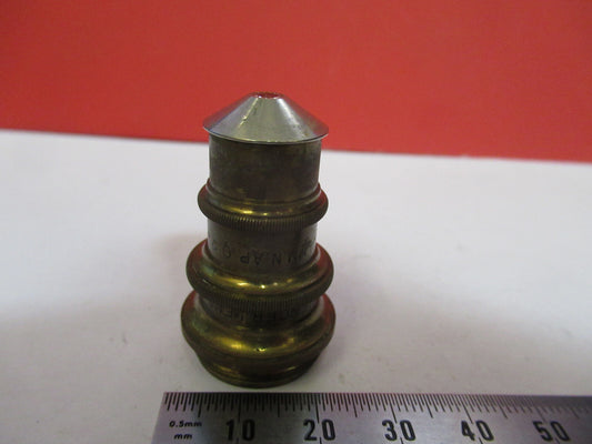 Antique Brass Spencer Lens Co. 4mm Objective Microscope Part