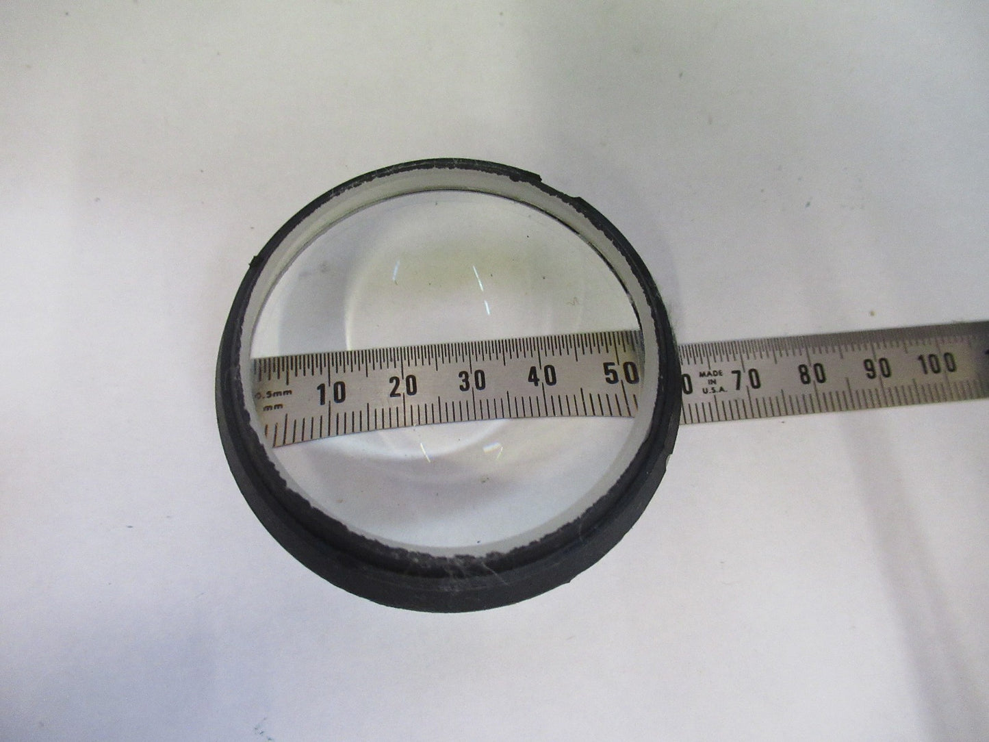 OPTICAL HIGH CONVEX CONCAVE LENS THICK GLASS MIL SPEC OPTICS AS PICTURED V3-A-40
