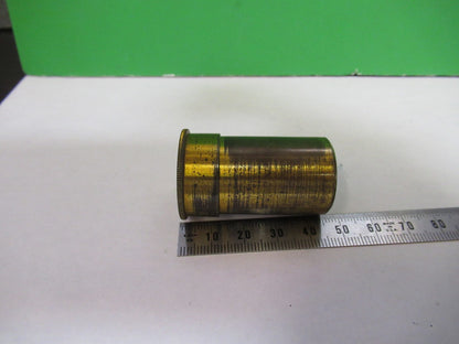ANTIQUE BRASS EMPTY BECK R&J UK OBJECTIVE CANISTER MICROSCOPE PART X3-B-17