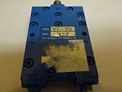 RF MICROWAVE MODULE FREQUENCY YL-70 TRIANGLE SPLITTER AS IS #81-41