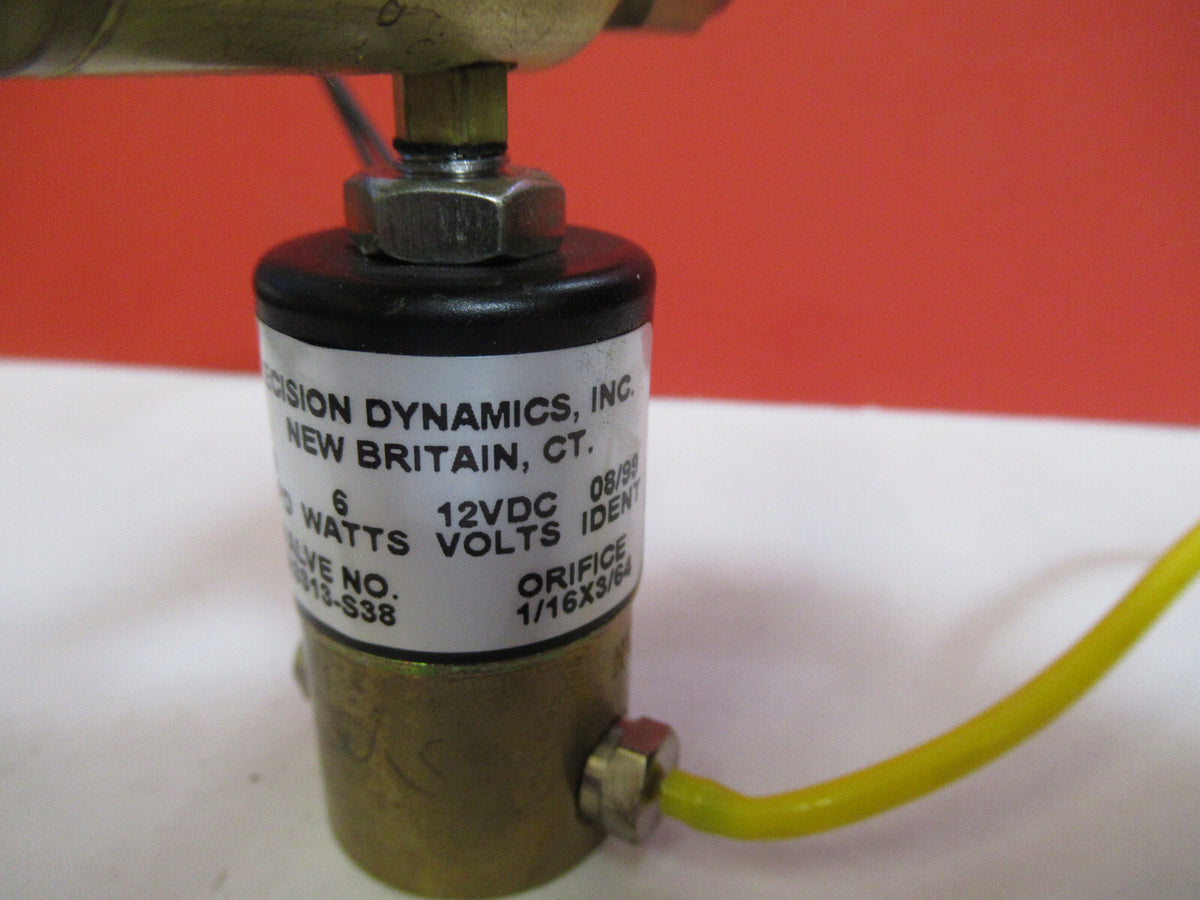 ELECTRIC SOLENOID AIR VALVE PRECISION DYNAMICS CONTROL FLOW AS IS H9-B-26