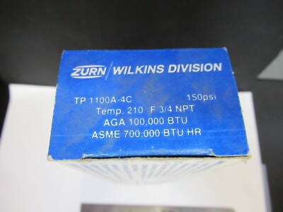 Zurn Wilkins Division Temperature Pressure Relief Valve