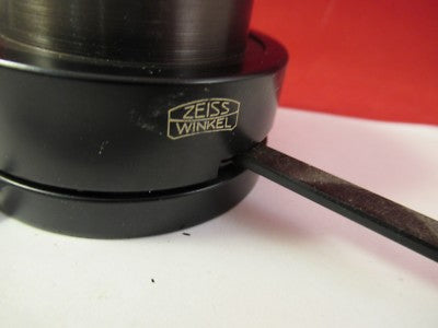 ZEISS WINKEL GERMANY CONDENSER OPTICS + IRIS MICROSCOPE PART AS IS &92-A-06