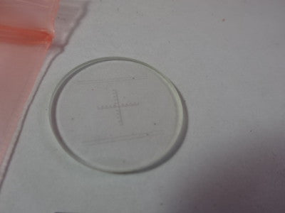 CROSSHAIR RETICLE MICROMETER for OCULAR MICROSCOPE OPTICS AS IS &51-A-47