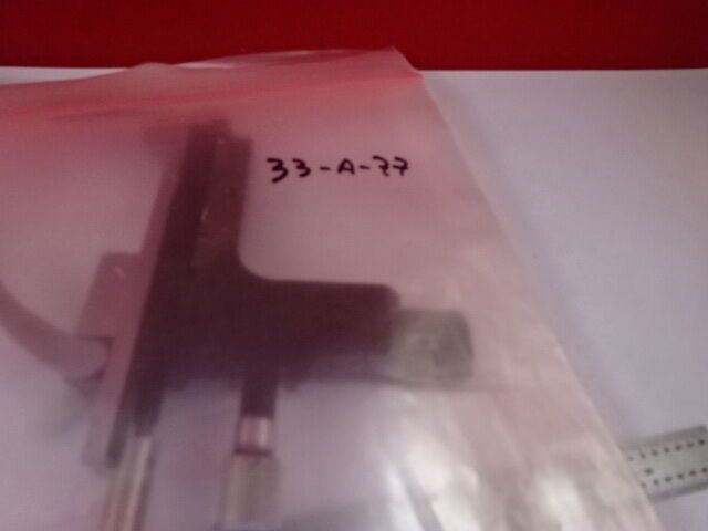 STAGE MICROMETER JAPAN CLIPS MICROSCOPE PART AS IS &33-A-77