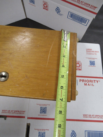 EMPTY HERTEL REUSS  WOOD CABINET ANTIQUE MICROSCOPE PART AS PICTURED #TB-3