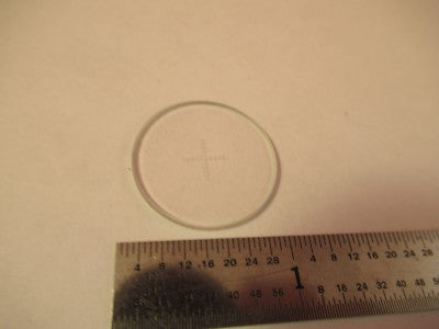 OPTICAL MICROSCOPE PART RETICLE OPTICS CROSSHAIR MICROMETER AS PICTURED &92-A-26